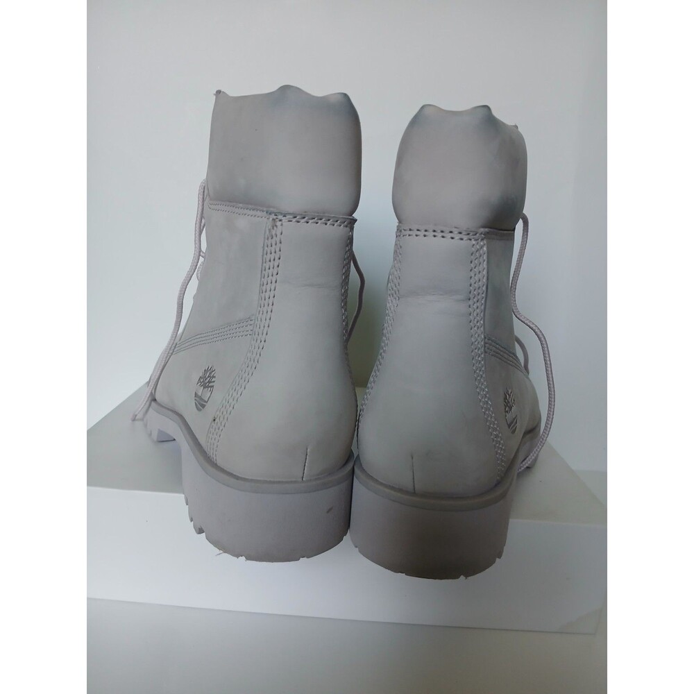 Timberland Premium 6 Inch Boots LightGray Nubuck Women's Size 8.5 Waterproo Lace - Picture 4 of 7